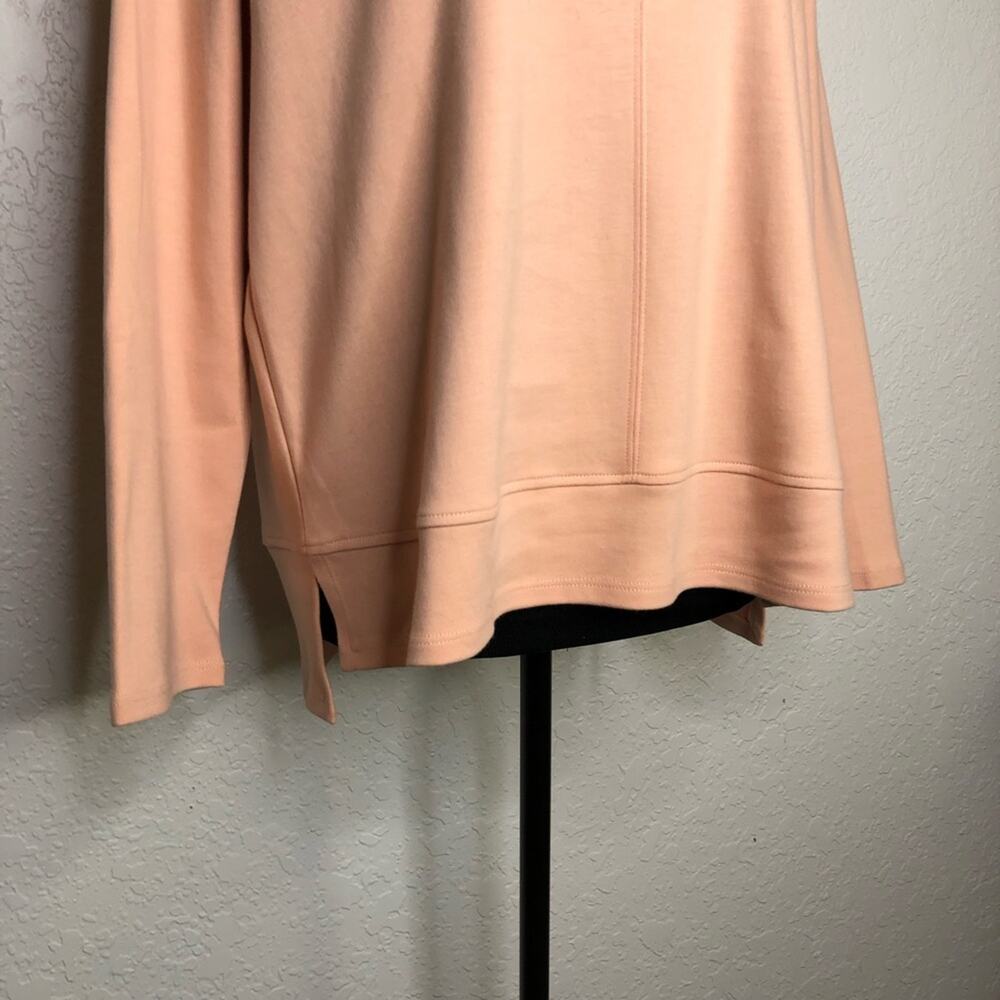 Eileen Fisher light orange apricot sweatshirt knit top size Petite Medium PM - Picture 3 of 15